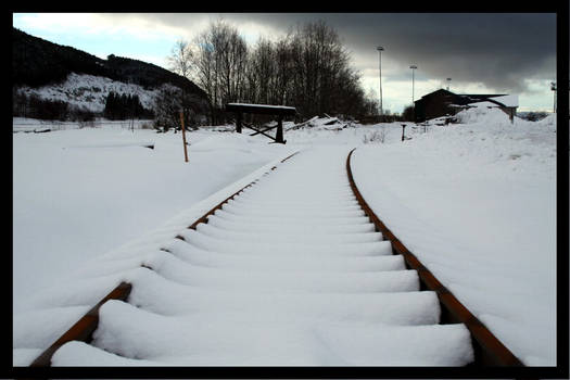 Snow covered tracks...