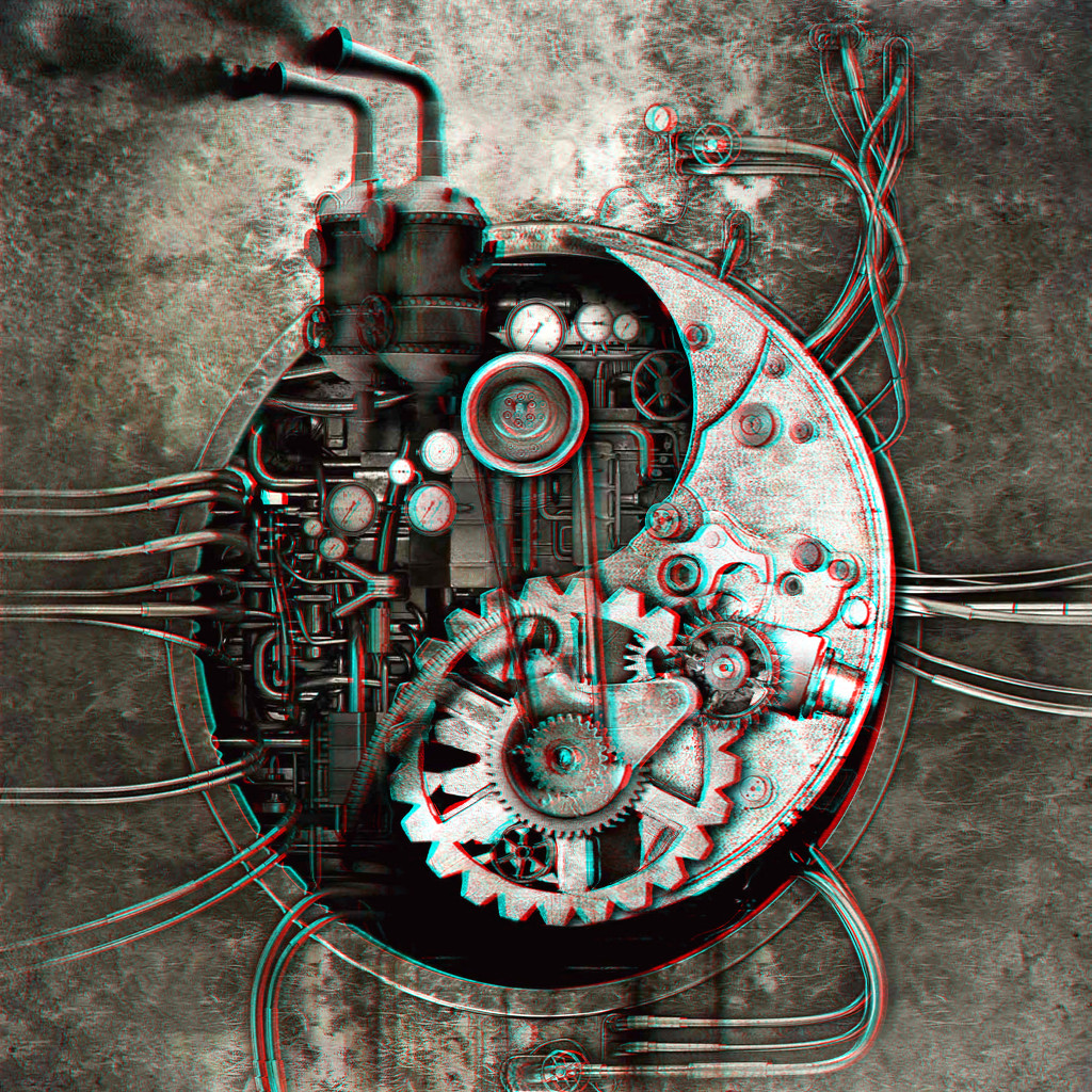 Steampunk Yin Yang 3-D conversion