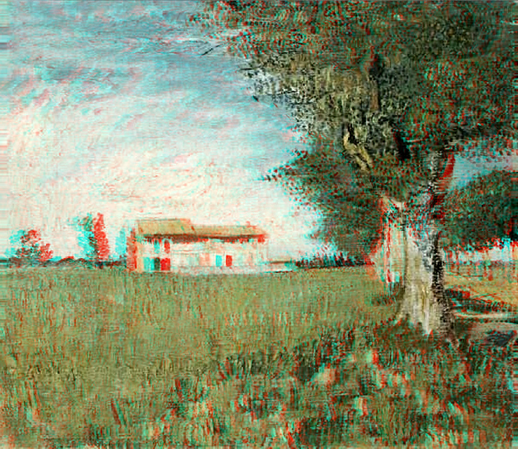 Farmhouse in Wheatfield 3-D conversion