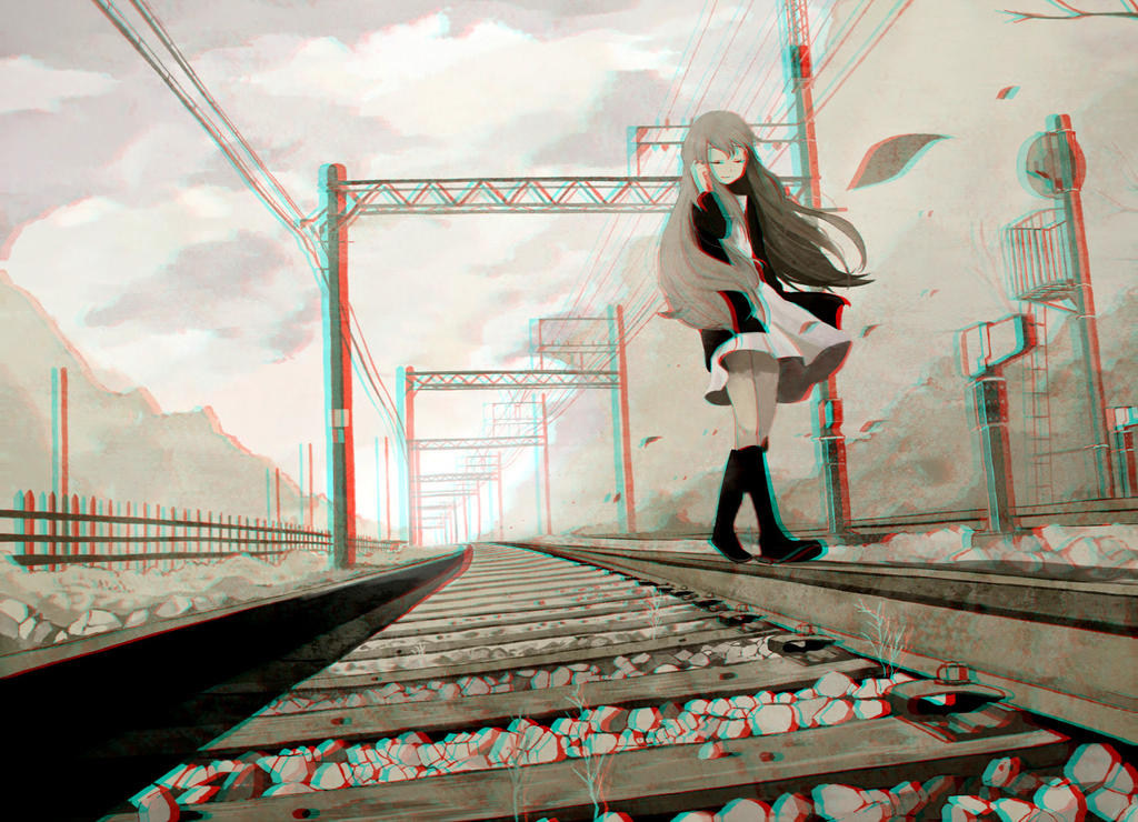 Anime Girl On Track 3 D Conversion By Mvramsey On Deviantart Anime Girl On Track 3 D Conversion By Mvramsey On Deviantart