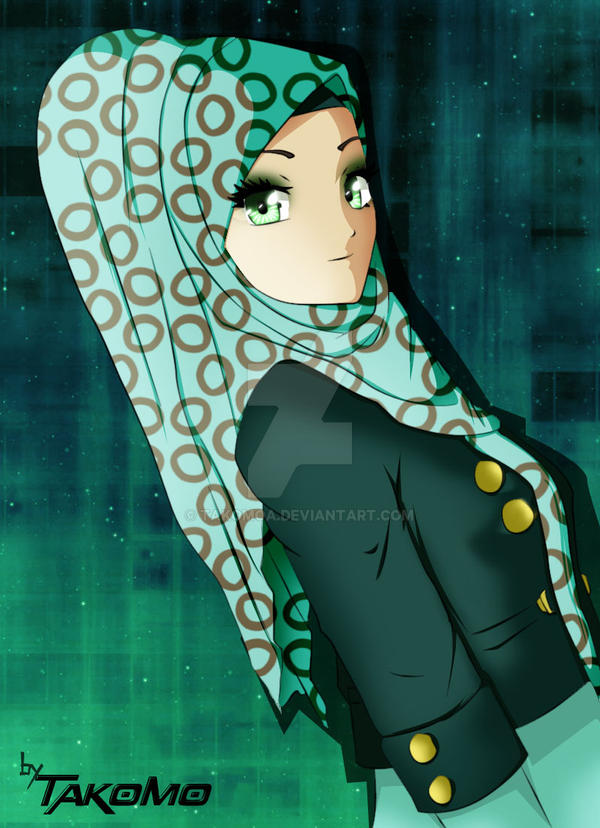 anime girl with hijab