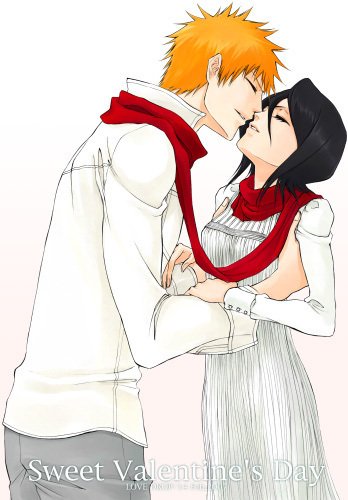 Rukia and Ichigo kiss