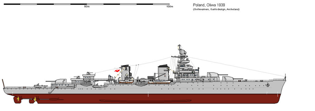 ORP Oliwa 1939 extended bow version