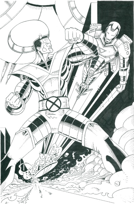 Colossus, Iron Man, Silver Surfer Inked