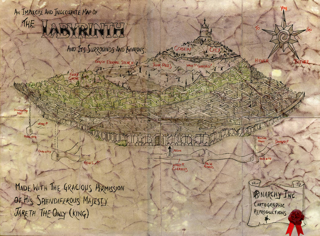 Labyrinth Map (High Quality Scan) by Caerban on DeviantArt