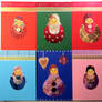 Russian Doll Christmas Cards with Buttons