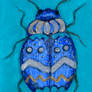 Beetle Bug Art | Insect Charcoal Acrylic Painting
