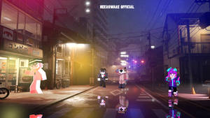 An Minecraft Render In The Midnight Road City