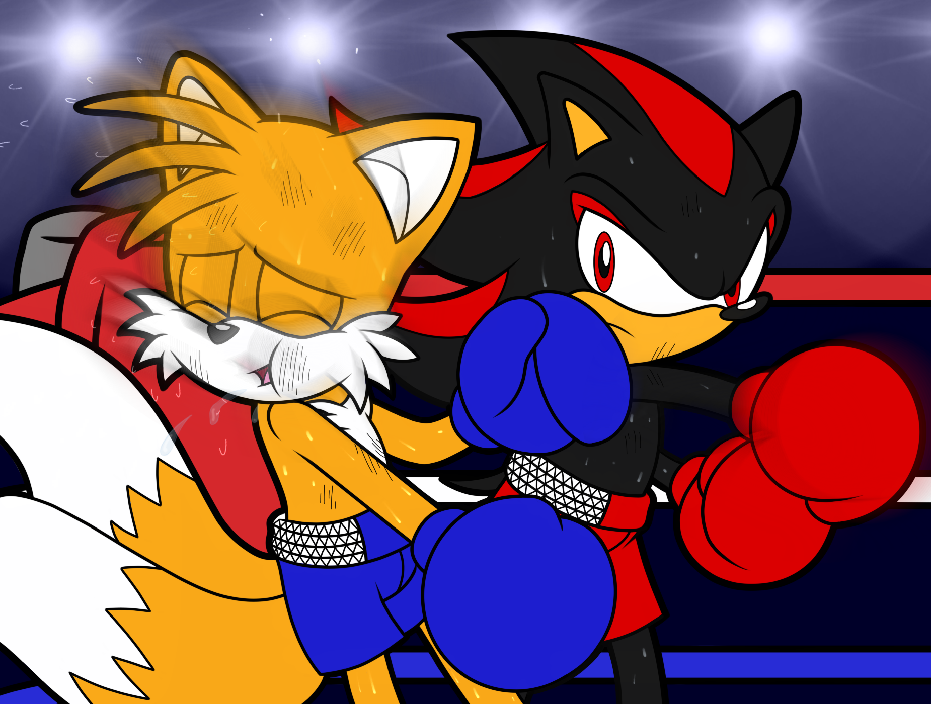 Super Tails vs. Super Chaos Shadow by Nictrain123 on DeviantArt