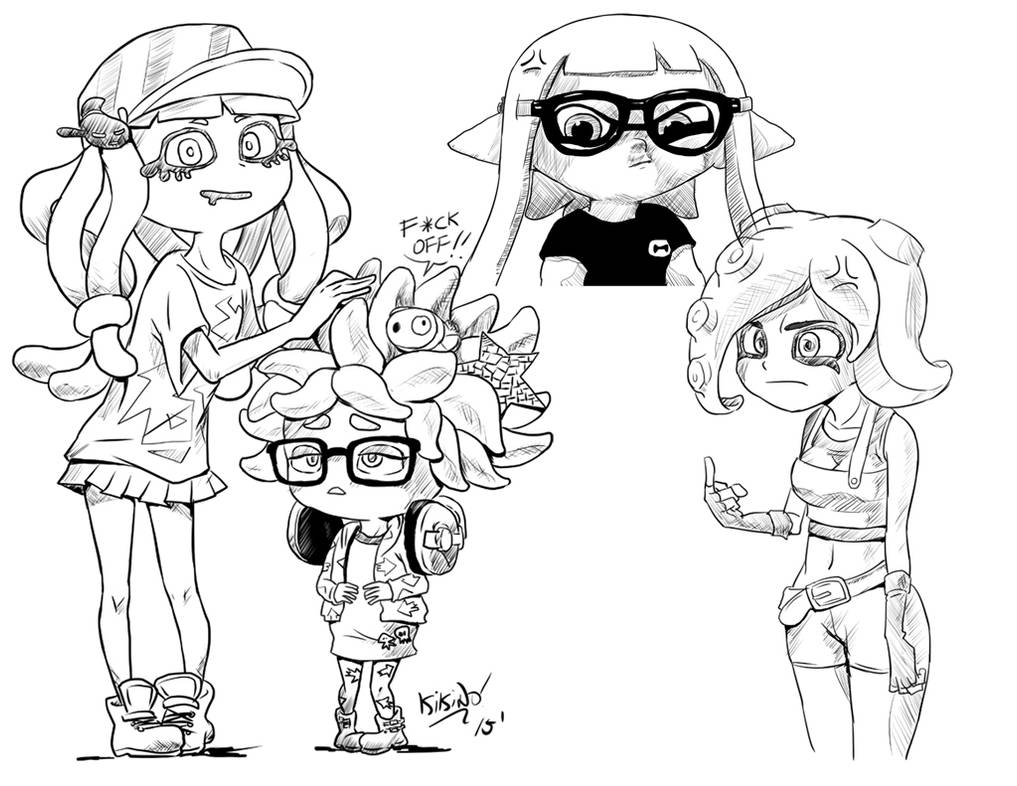 Complex Splatoon Drawing Splatoon sketches by Comadreja on DeviantArt