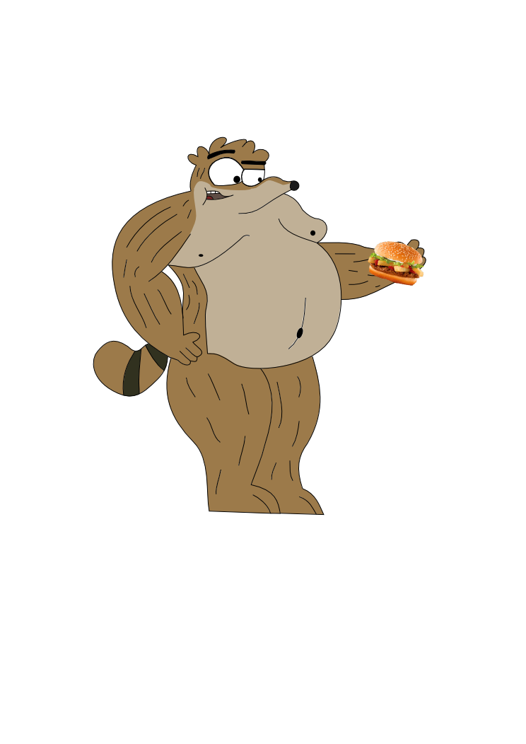 Fat Riggy Fat Rigby Reacts to the BK French Fry Burger by PS3ETER1992 on DeviantArt