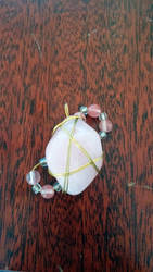 White and Rose Stone Necklace