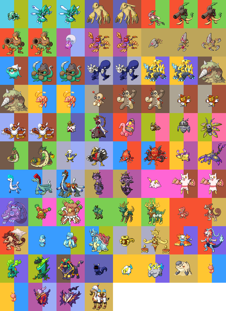 Pokemon all red variantions sprites by FelipeCereda on DeviantArt