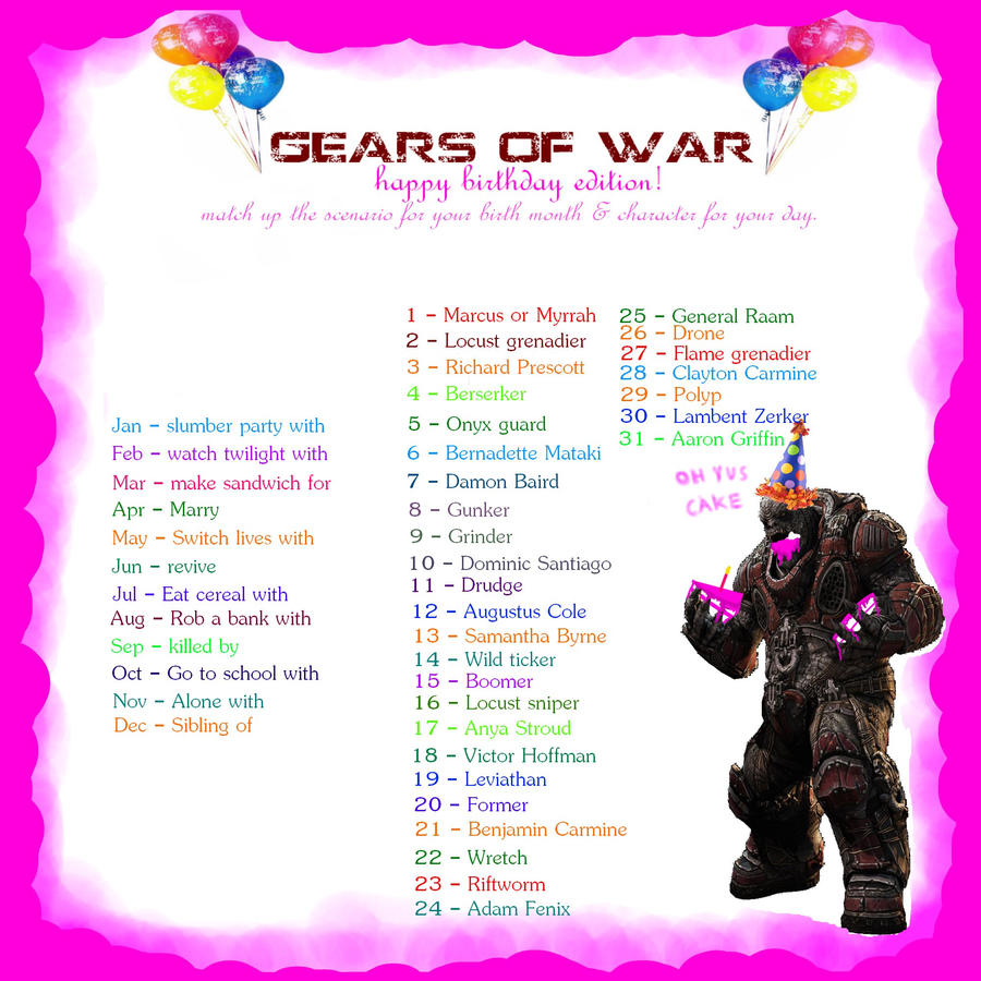 GEARS OF WAR birthday edition