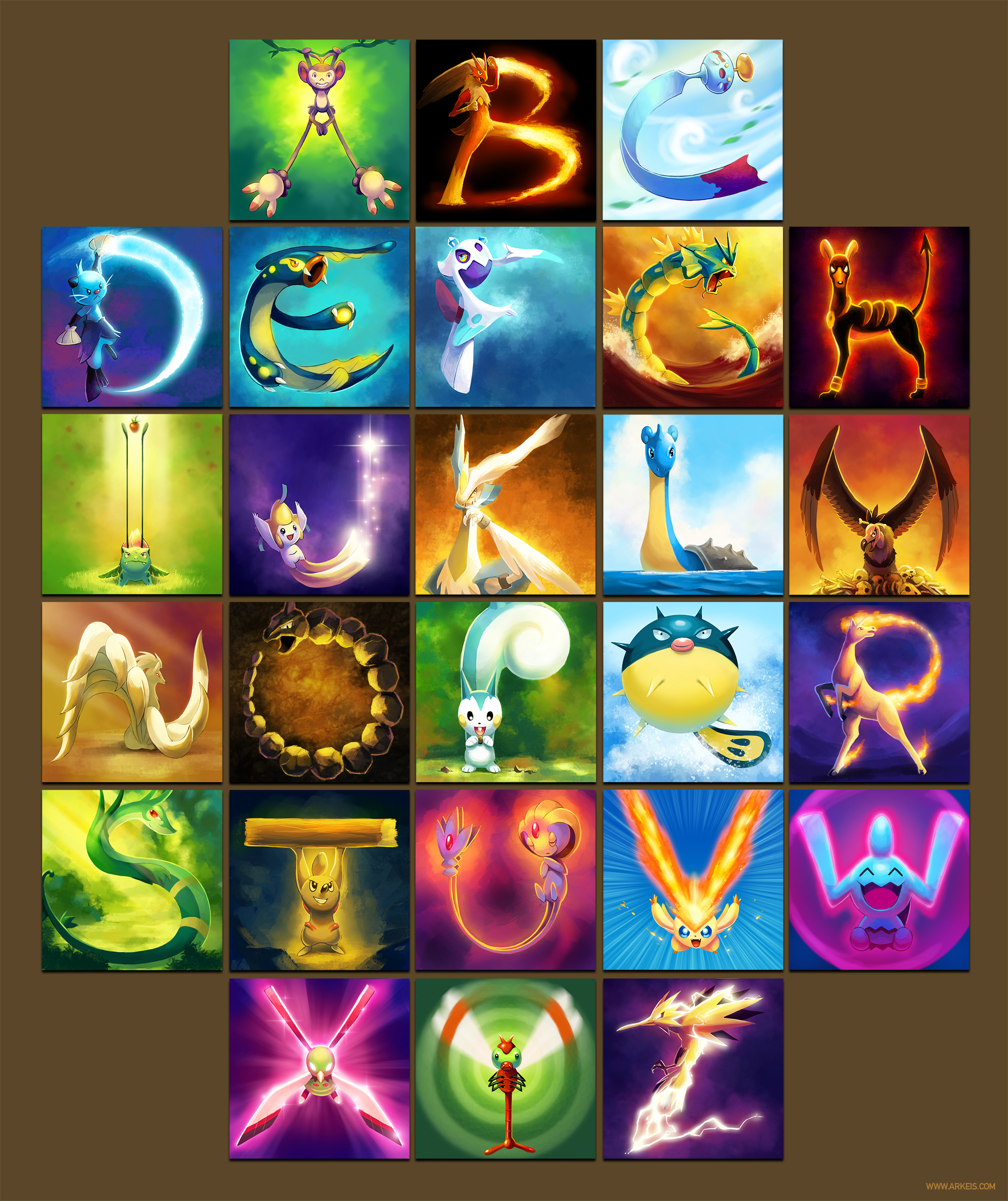 The Pokemon Alphabet by arkeispokemon on DeviantArt The Pokemon Alphabet by arkeispokemon on DeviantArt