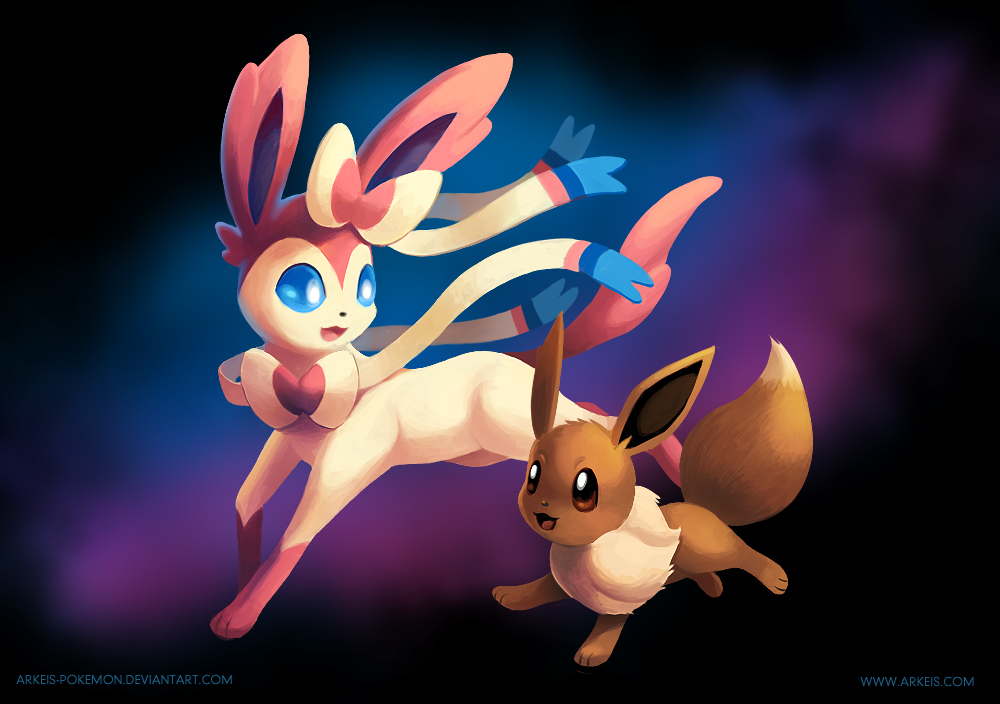 Sylveon and Eevee by arkeis-pokemon on DeviantArt