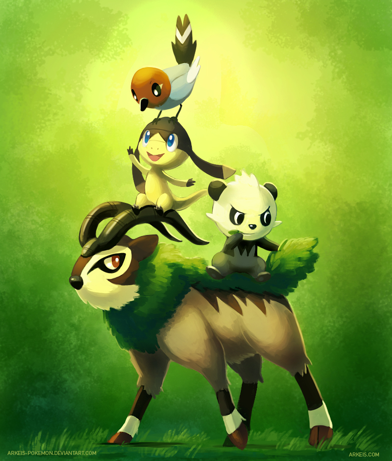 Wallpaper] Pokemon X/Y Starters by arkeis-pokemon on DeviantArt