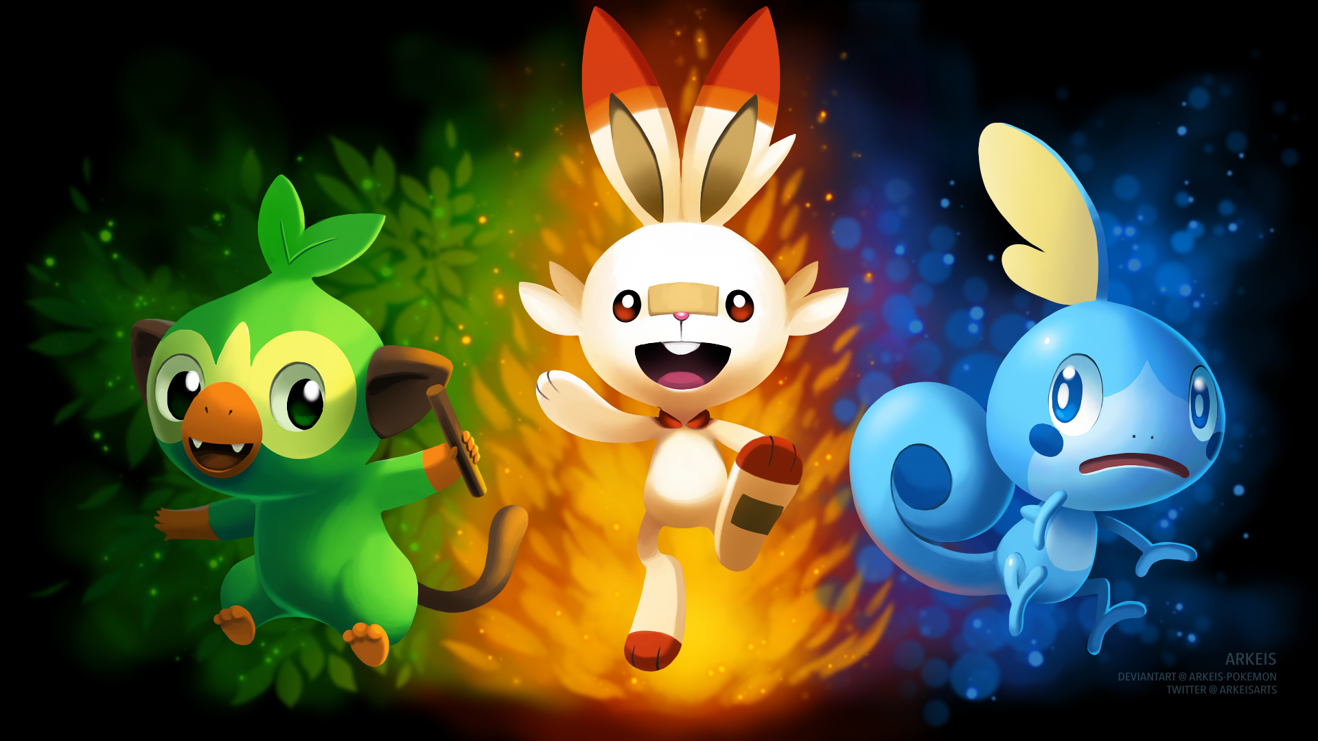 Pokemon Sword/Shield Starters Evolutions by tonikenjy on DeviantArt