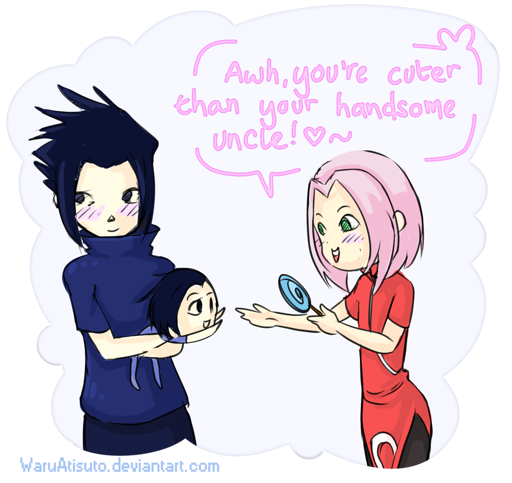 Sasusaku Month- Day 6 -Baby-sitting