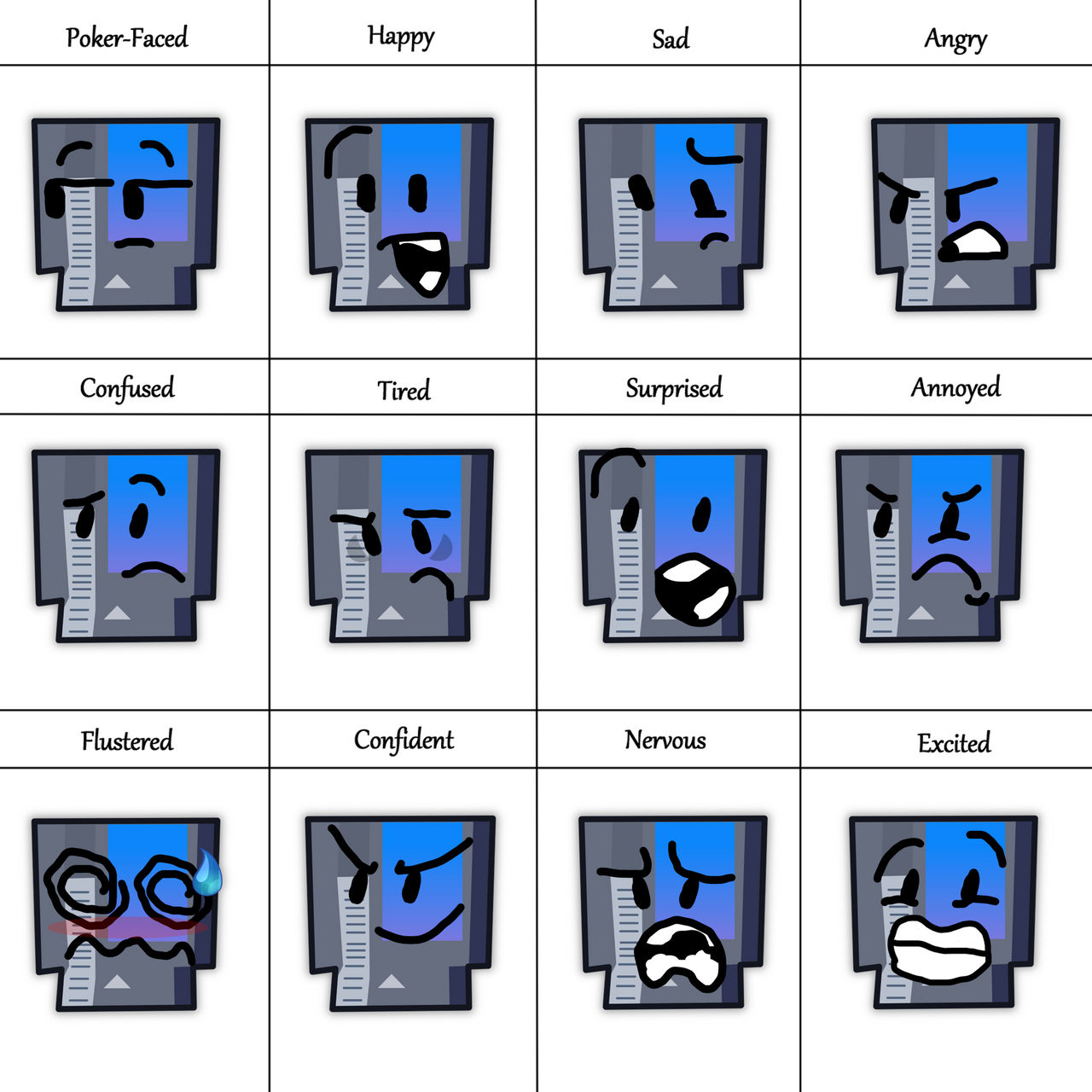 Smiling Bfb Model KjKarim's Emotions In BFB Style by CoolCoin12 on DeviantArt