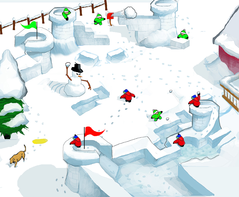 Snow Fort Game concept piece by petridish