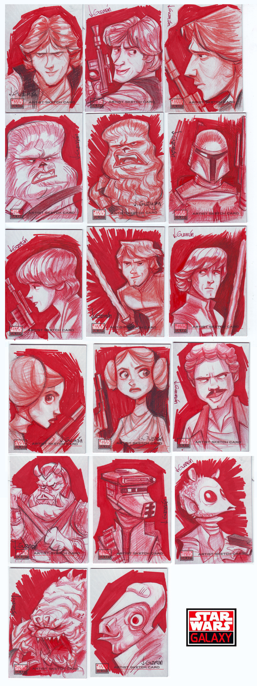 Star Wars Galaxy 4 sketch card