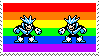 gemini man gay pride stamp