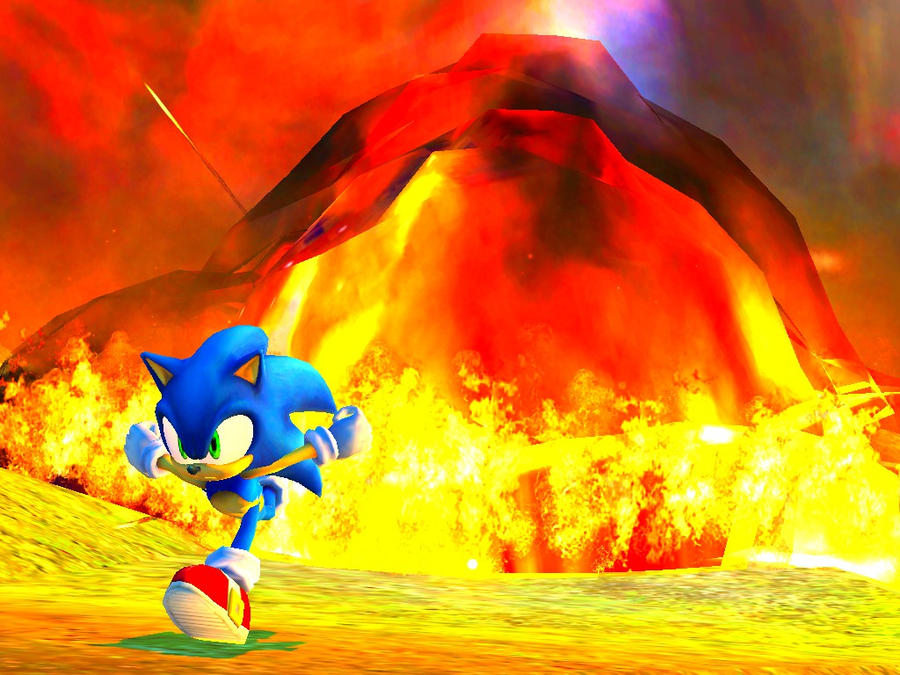 Sonic Escapes An Explosion by SuperSmashBrosGmod on DeviantArt