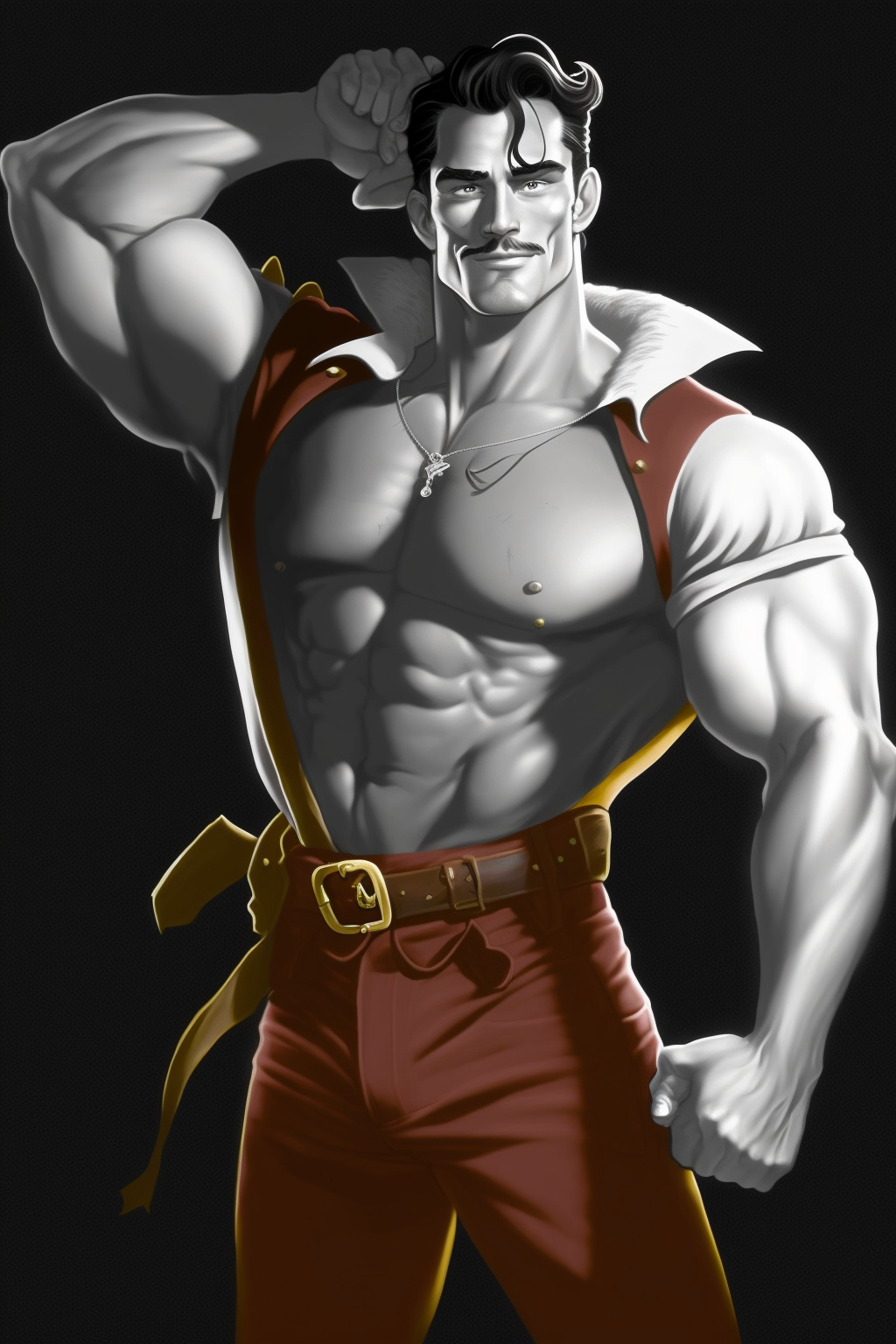 Fanart of Gaston with mustache by mkewx on DeviantArt Fanart of Gaston with mustache by mkewx on DeviantArt
