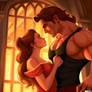 Belle appreciates Gaston's muscolar body