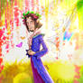 In the magical garden