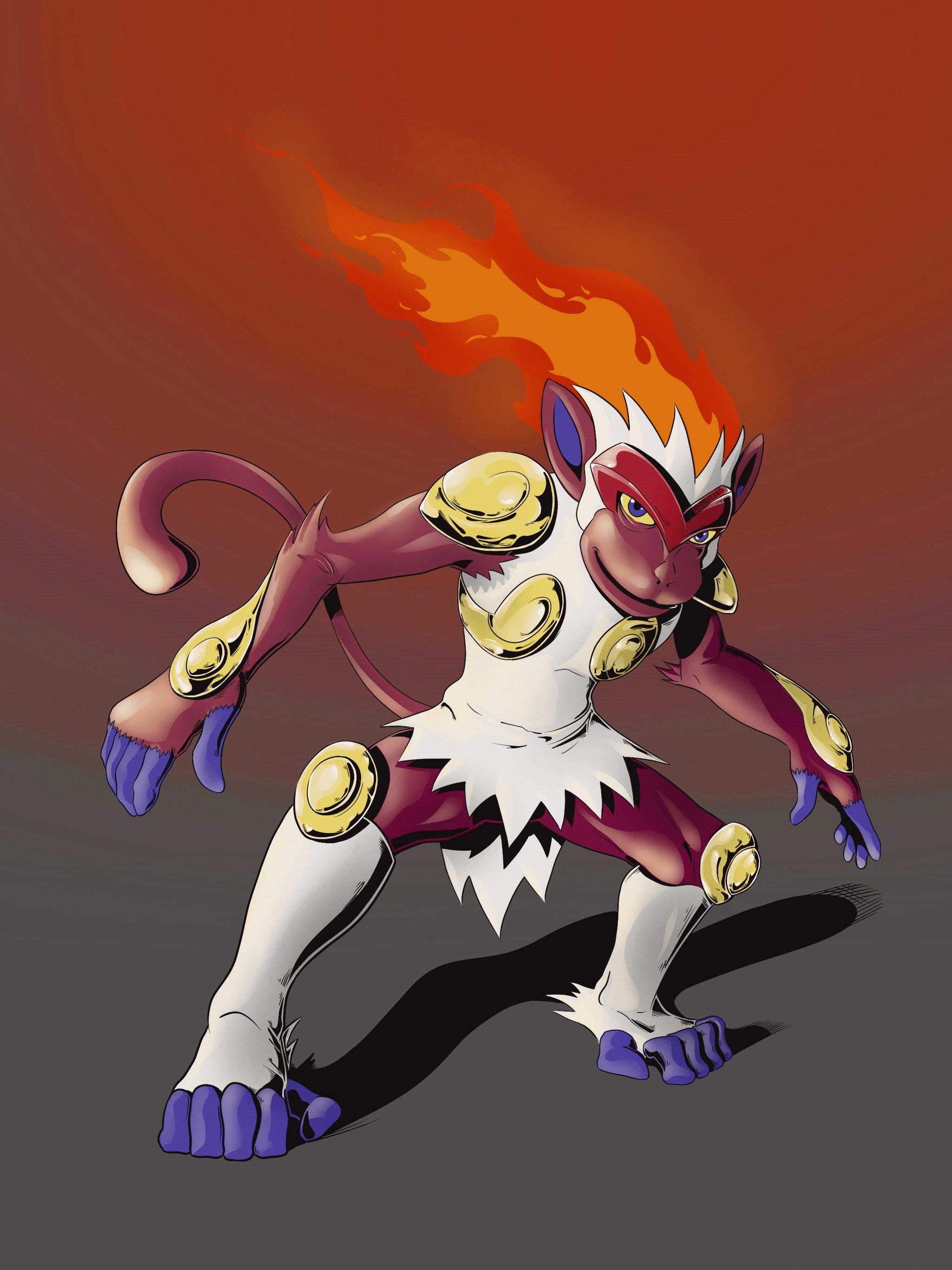 Shiny Infernape by jashbyart on DeviantArt