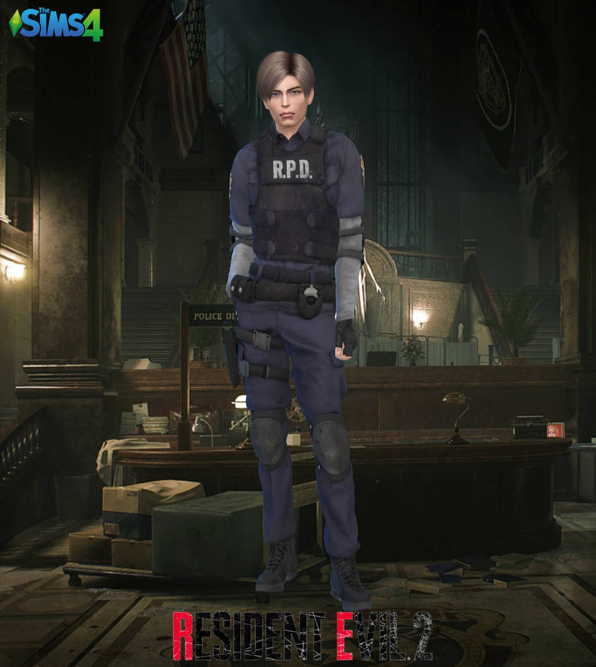 SIM 55 - Leon S. Kennedy (RE2R) Outfit #1 by B4rapture11572 on DeviantArt
