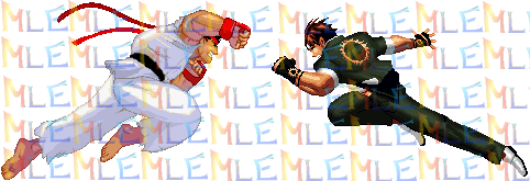 Sf3 Ryu Colours Ryu vs Kyo kof and sf3 style by Sudake on DeviantArt