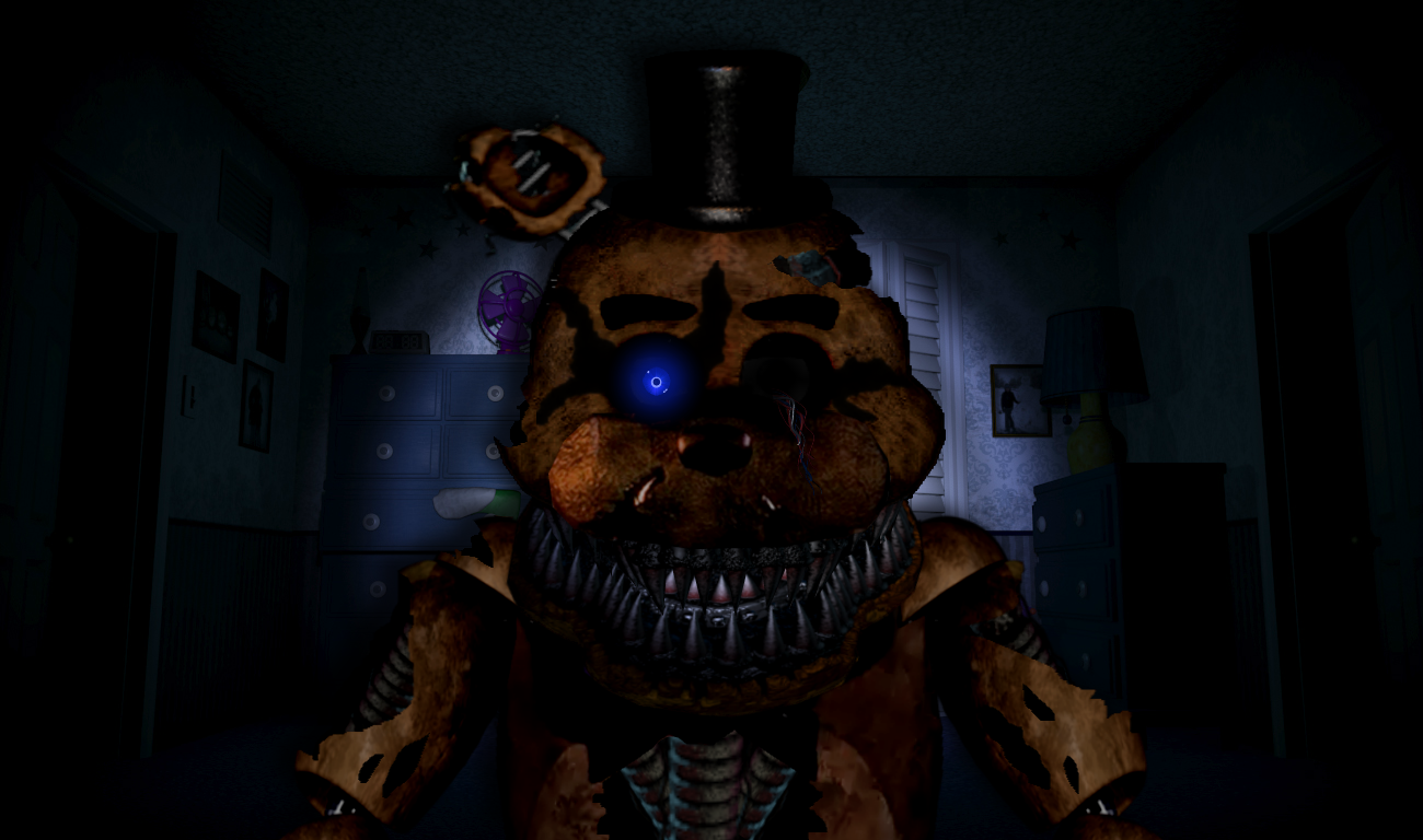 Nightmare Freddy Jumpscare - Nightmare Freddy - Sticker