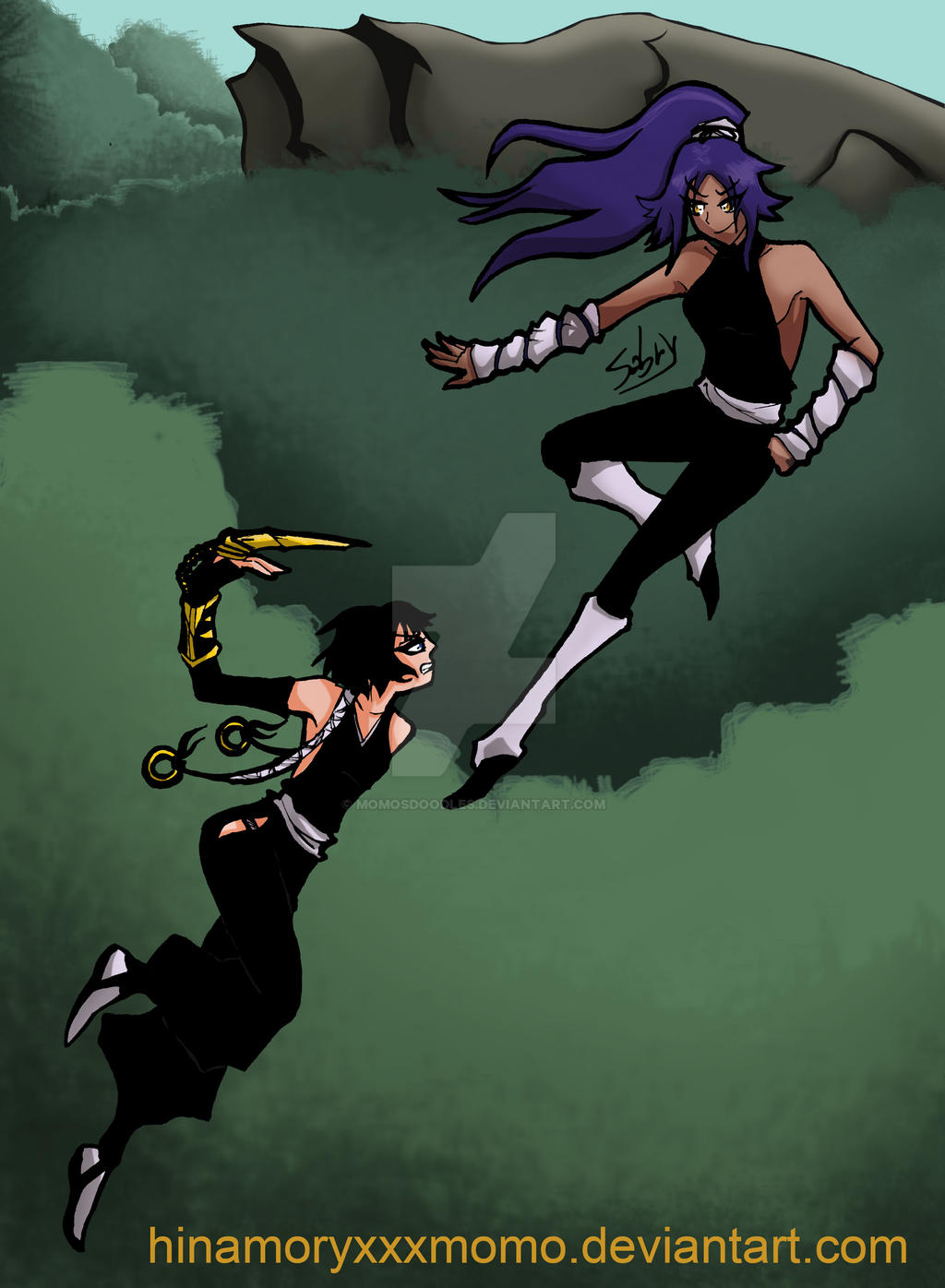 Yoruichi Vs Soifon By Momosdoodles On DeviantArt yoruichi-vs-soifon-by-momosdoodles-on-deviantart