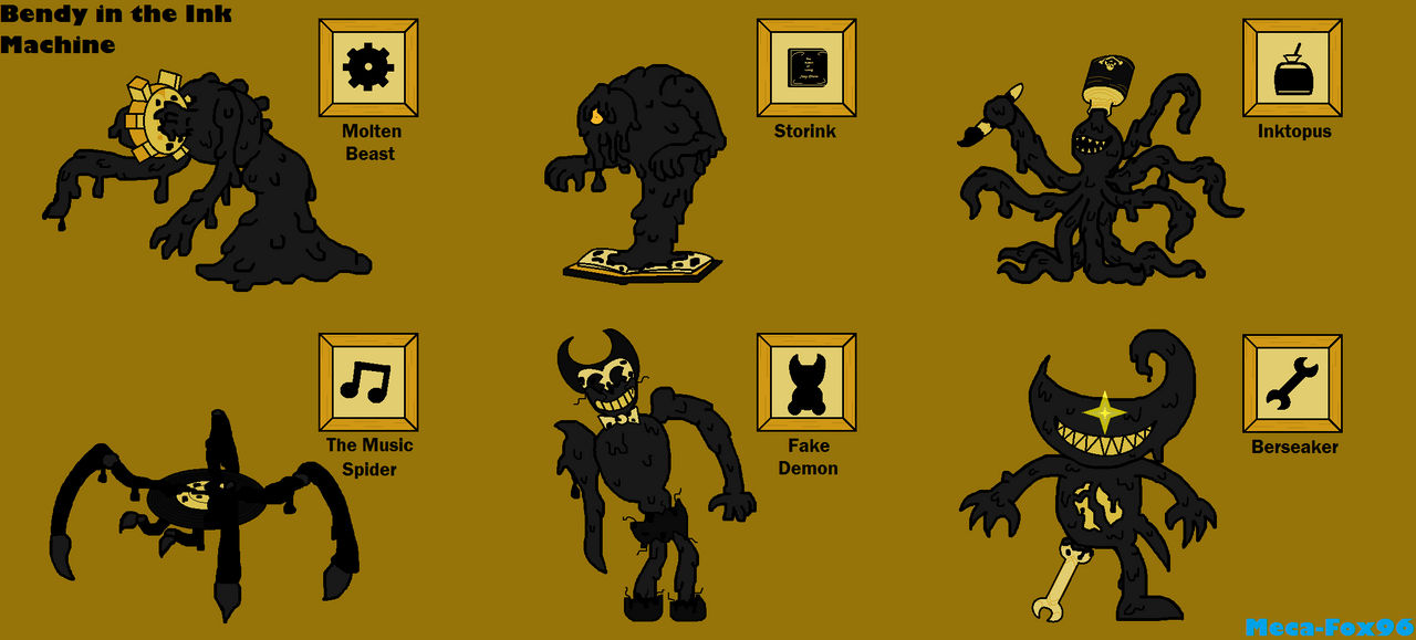 Bendy and the ink machine - ALL CHARACTERS : r/BendyAndTheInkMachine