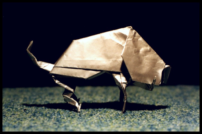 wild boar origami model