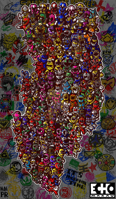 SABAN'S POWER RANGERS (through the years) by Echo-Marav on DeviantArt