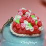 Vday heartshaped pendant cake