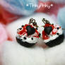 bloody Vday cupcake earrings