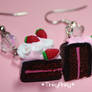 strawberry cake earrings