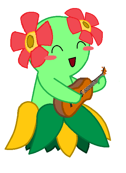 Bellossom playing the Ukulele