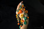 Summer bracelets, polymer clay by NoirArt