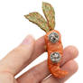 Back Side of the Carrot Bunny Pin
