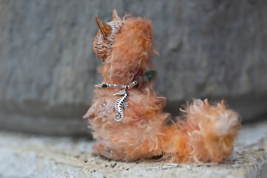 Orange Cat with Sea Life Necklace - Artdoll