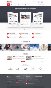 Metropolis Clean Corporate PSD Theme - Home01