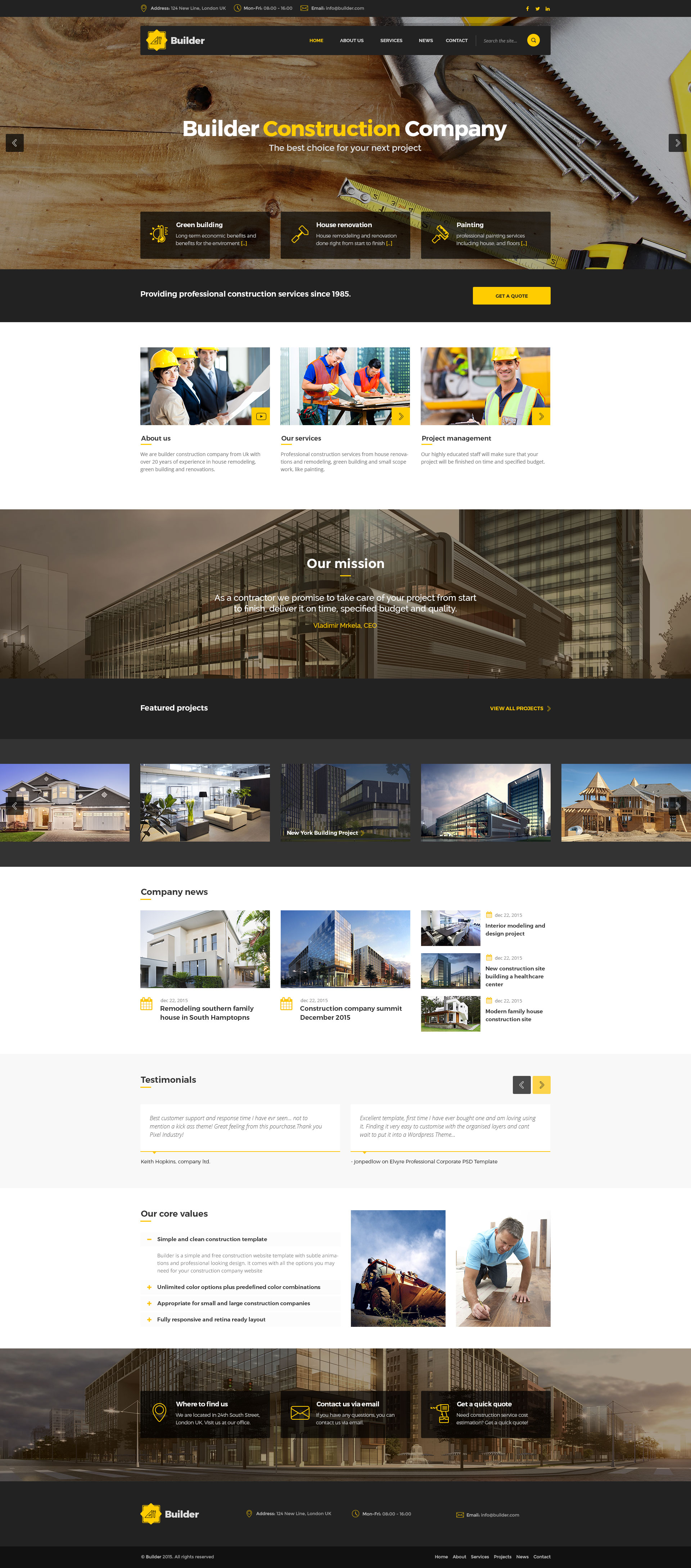 Builder - SImple Construction HTML Template