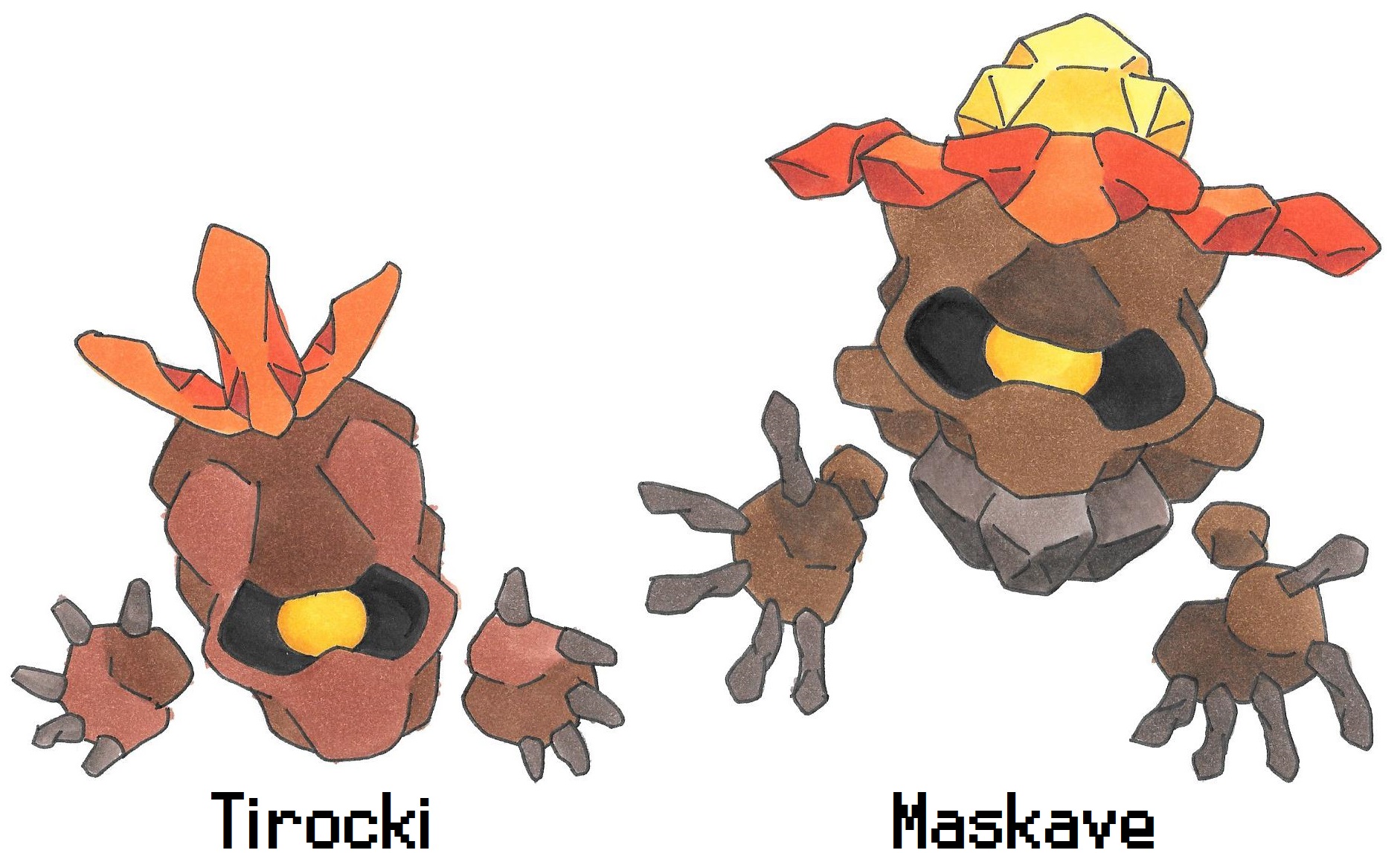 Fakemon Redesign: 020-021 (Done)