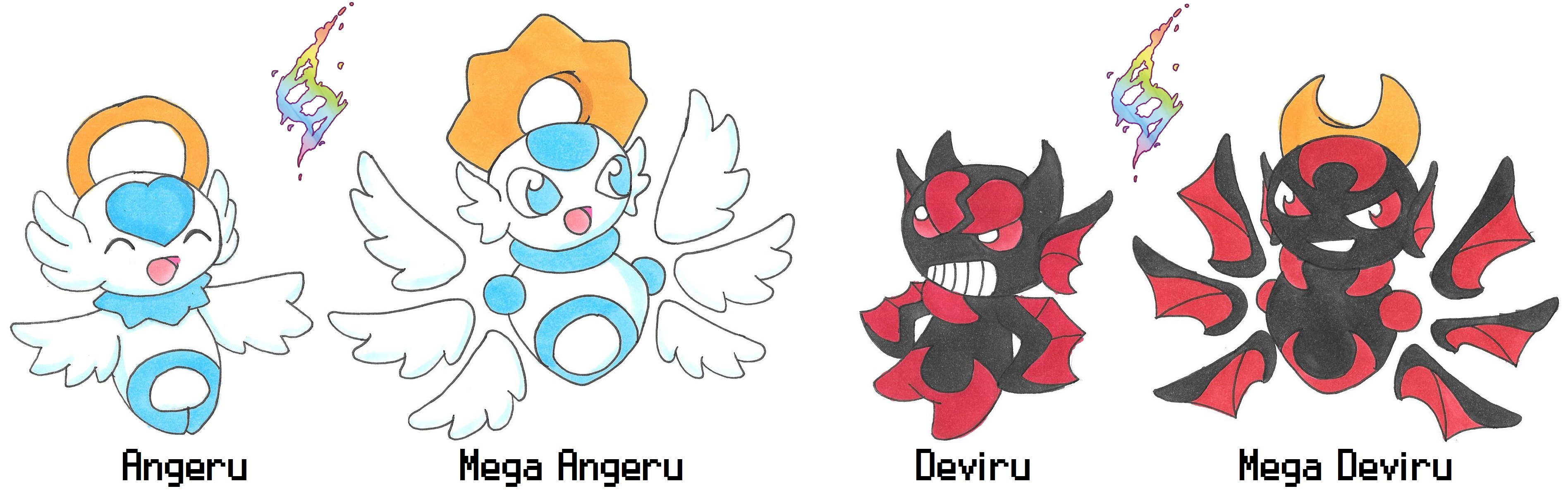 Relic Fakemon Fakemon Redesign: 034-035 (Done) by ryugaxryoga on DeviantArt